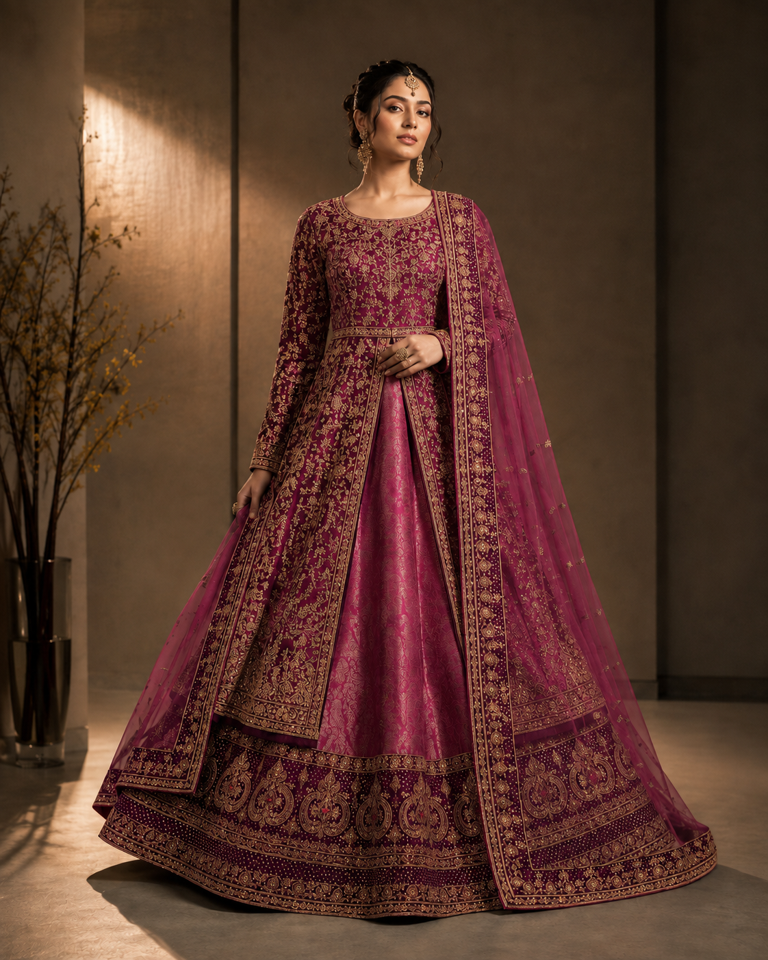 Shauq-e-Shaandar {lehnga maxi set}