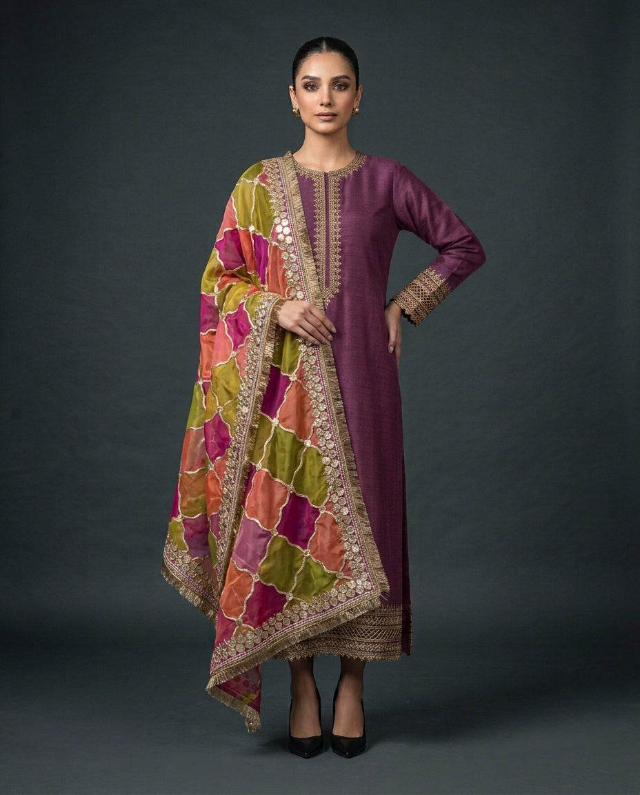 Noor-e-Rang Dupatta Ensemble