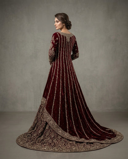 TAJDAR {long shirt farshi lehnga set }